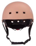 Kask rowerowy dla dzieci perfect fit FLOWER BIKE - Love 2 RIDE, rozm. S, 50-54 cm z lampką LED i klipsem magnetycznym Morelowy
