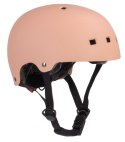 Kask rowerowy dla dzieci perfect fit FLOWER BIKE - Love 2 RIDE, rozm. S, 50-54 cm z lampką LED i klipsem magnetycznym Morelowy