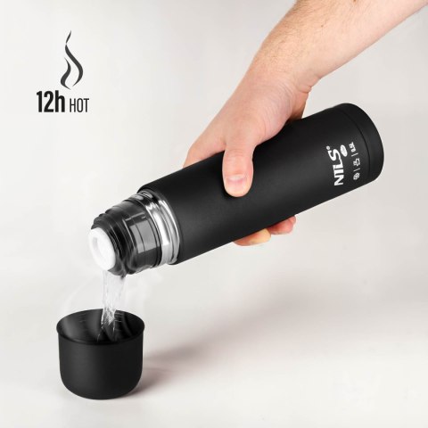 NILS CAMP NC3803 TERMOS TURYSTYCZNY 500 ML CZARNY NILS CAMP