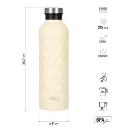 NILS CAMP NC3805 BUTELKA TURYSTYCZNA 750ML BEŻOWA NILS CAMP