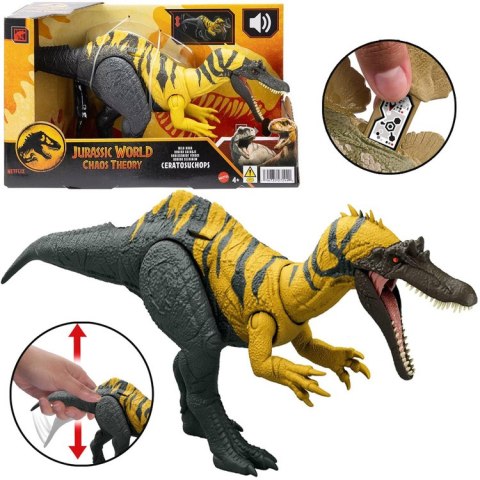 Figurka dinozaur Ceratosuchops Jurassic World dziki ryk ruchome ele ZA6058
