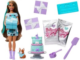Mattel Barbie Party Unboxed lalka z serii: Urodziny + pies corgi ZA6066