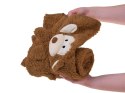 Miękki kocyk - przytulanka 2w1 MAŁPKA w kolorze mokka mouse ZA0724