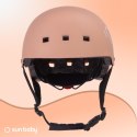 Kask rowerowy dla dzieci perfect fit FLOWER BIKE - Love 2 RIDE, rozm. S, 50-54 cm z lampką LED i klipsem magnetycznym Morelowy