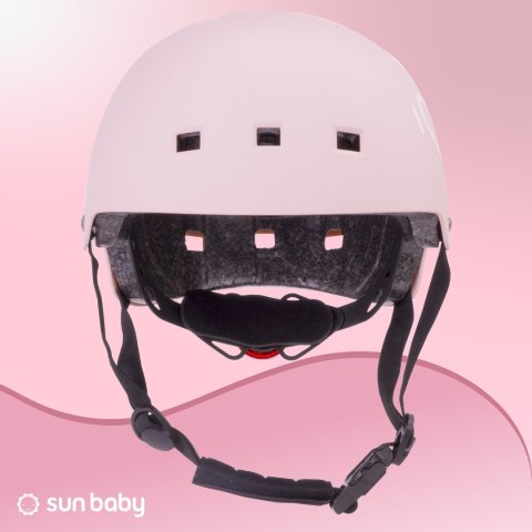 Kask rowerowy dla dzieci perfect fit HEART BIKE - Love 2 RIDE, rozm. S, 50-54 cm z lampką LED i klipsem magnetycznym Różowy