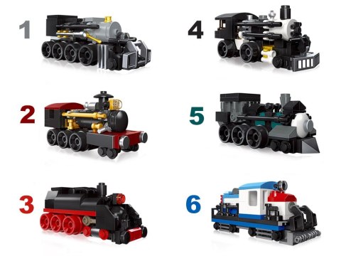 Klocki konstrukcyjne MINITRAIN - różne modele z serii: mini pociąg ZA5759