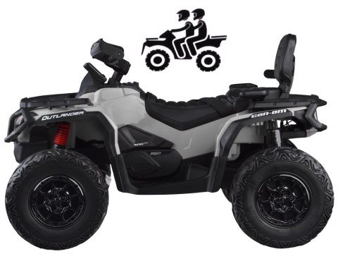 Quad na akumulator dla dzieci 2 osob CAN-AM OUTLANDER 4x4 Panel LED PA0326 szary