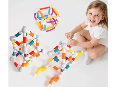 Klocki Elastyczne Magnetyczne Rurki do budowania Tube Block 36 elem ZA5813