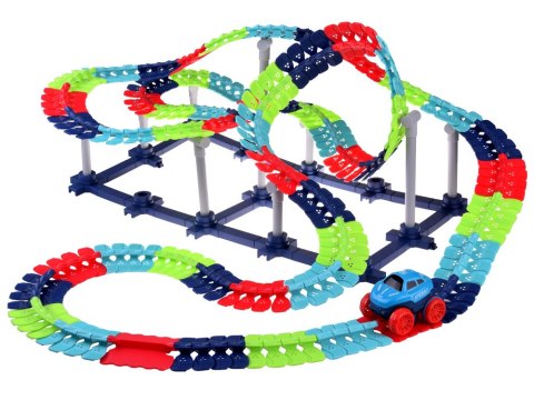 Długi giętki tor samochodowy + autko 291 elementów ZA4768