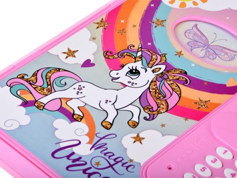 Interaktywny kodowany SEKRETNY PAMIĘTNIK 2w1 Magiczny Jednorożec ZA5769
