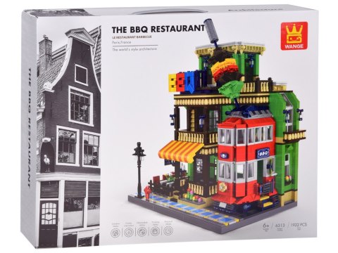 Klocki SERIA Świat-architektura stylu RESTAURACJA BBQ Paryż 1922ele ZA5749