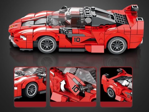 Klocki techniczne Supersportowe auto CZERWONY KABRIOLET 360-ele ZA5786