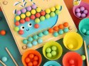 Układanka edukacyjna Montessori Mozaika Koraliki Kulki drewniane ZA4438