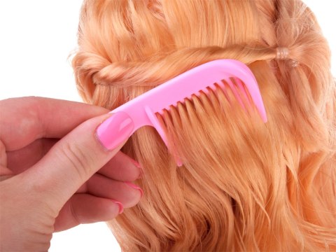 Głowa do czesania 20 cm LALKA BLONDYNKA z akcesoriami fryzjerskimi ZA5837