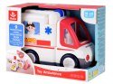 Interaktywne Autko Ambulans + akcesoria z ludzikami Dźwięk Światło ZA4540
