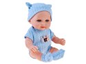 Urocza lalka BOBAS 26 cm - lekka i ruchoma w śpioszkach z czapeczką ZA5831