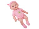 Urocza lalka BOBAS 26 cm - lekka i ruchoma w śpioszkach z czapeczką ZA5831