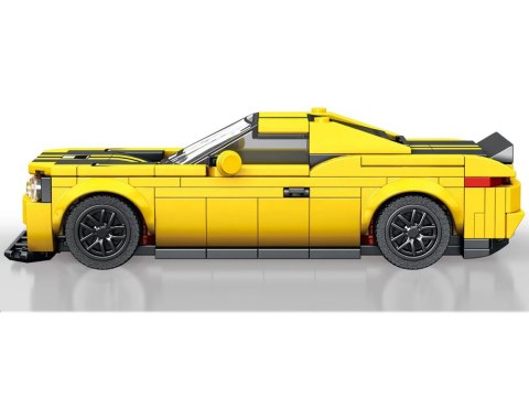Klocki techniczne 319-elementów + naklejki Żółte Sportowe Auto ZA5260