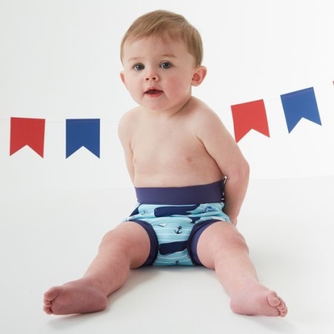 Neoprenowa pieluszka do pływania Happy Nappy wieloryby L