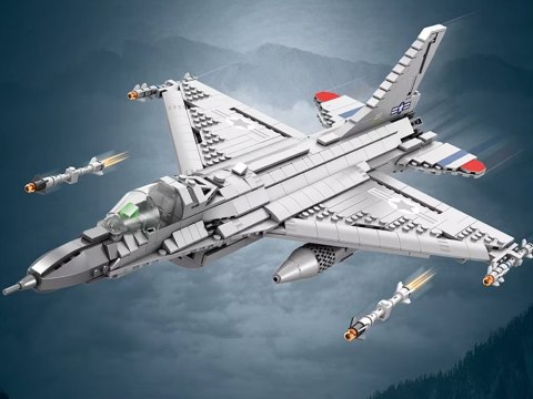 Reobrix Klocki konstrukcyjne samolot myśliwiec F16 1337ele ZA5801