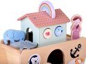 Drewniana Arka Noego + figurki zwierząt Edukacyjna zabawka Sorter ZA5931
