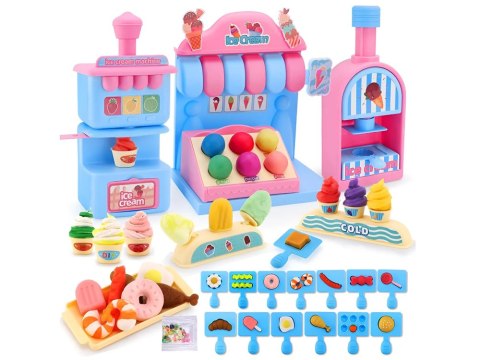 Słodki zestaw MASA PLASTYCZNA Lodziarnia Cukiernia - dużo akcesoriów ZA5895