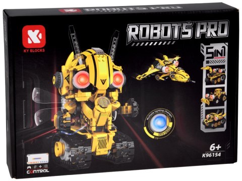 Klocki Techniczne Robots Pro 5w1 Zestaw Pilot + światło LED 673ele RC0743