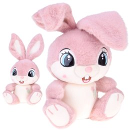 Pluszowy Królik 40 cm Urocza różowa MALINKA z zaginanymi uszami ZA5922
