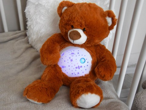 Pluszowy miś projektor gwiazd z kołysankami lampka usypiacz ZA5713