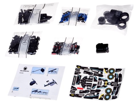 Klocki techniczne BOLID Formuła 1 268-ele napęd pull back naklejki ZA5728