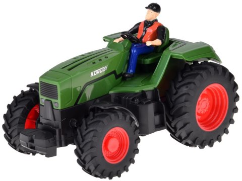 Sterowany Traktor na pilota z przyczepą + bale siana traktorzysta RC0717