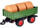 Sterowany Traktor na pilota z przyczepą + bale siana traktorzysta RC0717