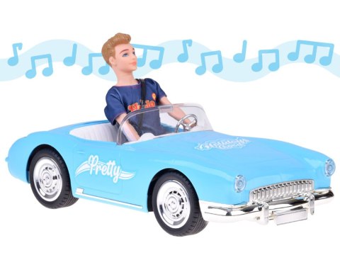 Autko na pilota Retro Cadillac Lalka Stylowy kierowca Ken RC0746
