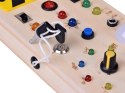 Drewniana TABLICA manipulacyjna Montessori - elektryczne diody LED ZA5944