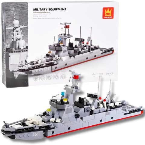 Klocki Techniczne Wange Okręt Type 052D Destroyer Statek 376ele ZA5673