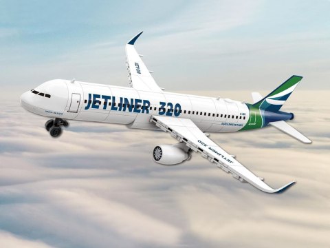 Klocki konstrukcyjne Samolot Jetliner 320 model pasażerski 133 ele ZA5678