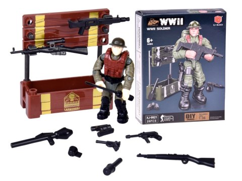 Klocki żołnierz WWII figurka żołnierzyk model do złożenia 28 ele ZA5723