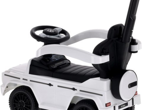 Jeździk pchacz chodzik dla dziecka Mercedes Benz G Klasa z popychaczem biały