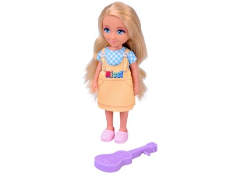 Ankiki Lalka z gitarą - urocza mała muzykalna laleczka 14 cm ZA6008