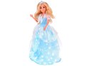 Anlily Lalka Śnieżna Królewna w niebieskiej sukni w śnieżynki ZA5702