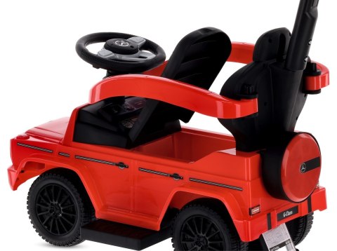 Jeździk pchacz chodzik dla dziecka Mercedes Benz G Klasa z popychaczem czerwony
