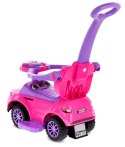 Jeździk pchacz chodzik dla dziecka z rączką i obejmą Sport car różowy
