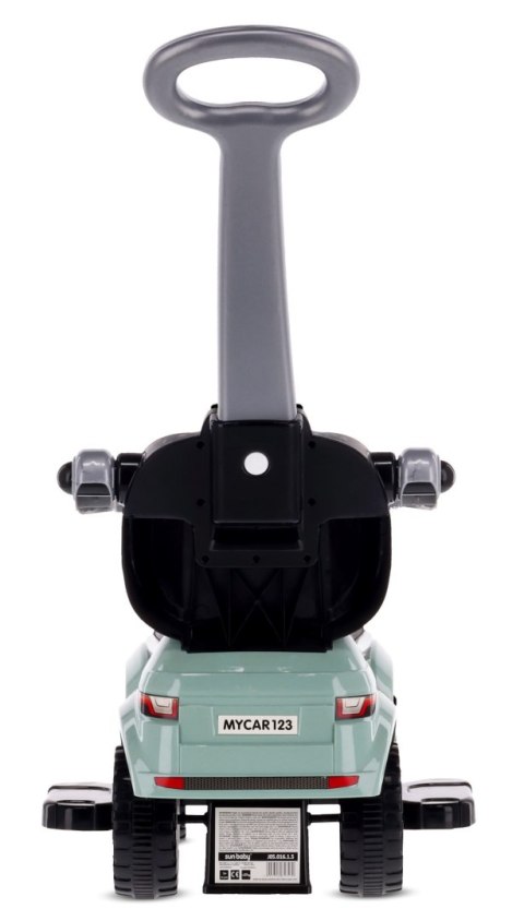 Jeździk pchacz chodzik z rączką i obejmą Sport car - szałwiowy - niespotykany kolor