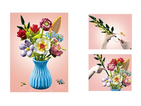 Zestaw klocków- Bukiet 8 kwiatów polnych w wazonie, 691 el.ZA5892