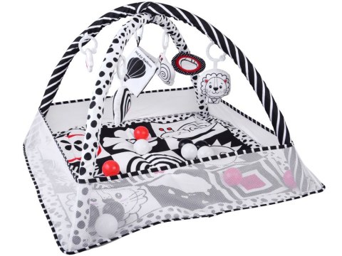 Kontrastowa mata edukacyjna kojec + kulki książeczka szeleścik ZA5826