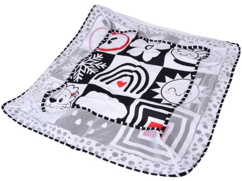 Kontrastowa mata edukacyjna kojec + kulki książeczka szeleścik ZA5826