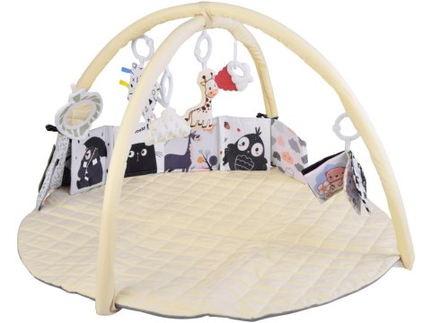 Mata Edukacyjna z Pałąkiem + Zabawki Gryzak Książeczka Kontrastowa ZA5827