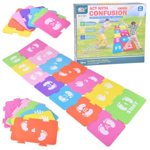 Dynamiczna gra ruchowa "Działaj z zamieszaniem" - piankowe puzzle ZA5611