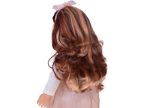 Stylowa Lalka 48 cm z długimi brązowymi włosami - urocza stylizacja ZA5842