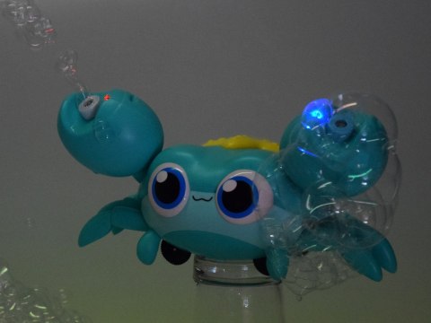 Uroczy chodzący KRAB na BAŃKI MYDLANE automat maszyna świeci gra ZA5717